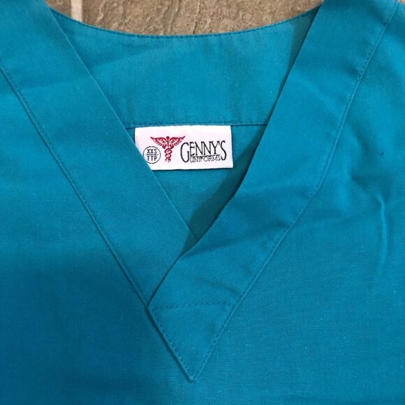 Genny's Uniforms Scrub Top & Pants Set Turquoise - Picture 12 of 15